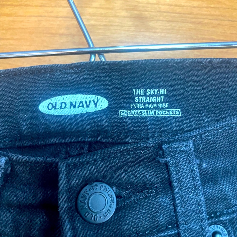 Old Navy Ski High Straight Black Jeans